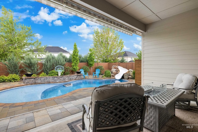 5853 W Venetian Dr, Eagle, ID 83616 - view of pool featuring a fenced backyard and a patio
