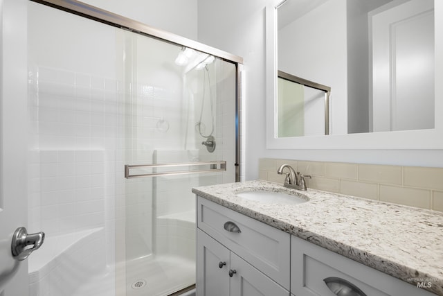 5853 W Venetian Dr, Eagle, ID 83616 - bathroom with a shower stall and vanity