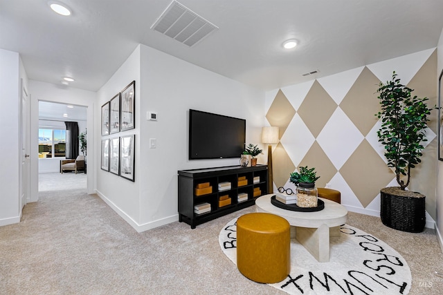 view of carpeted living room