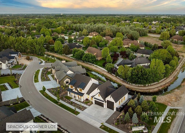 1195 N Arrano Farms Ln, Eagle, ID 83616 - aerial view at dusk of a residential view