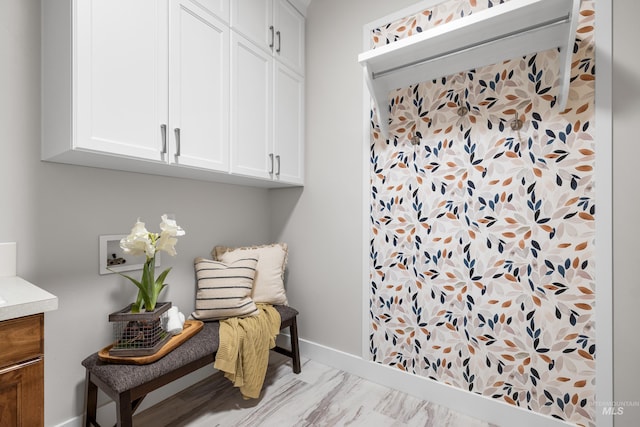 sitting room with baseboards
