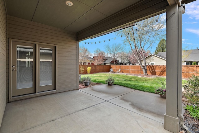 view of patio / terrace with a fenced backyard