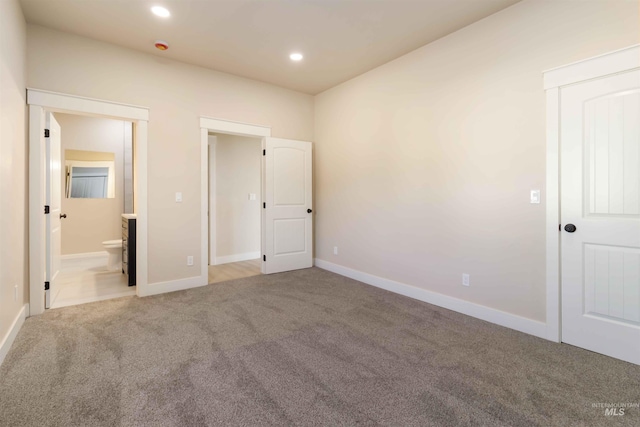 4320 SW 2nd Ave, New Plymouth, ID 83655 - unfurnished bedroom featuring carpet floors, recessed lighting, and ensuite bath