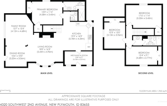 4320 SW 2nd Ave, New Plymouth, ID 83655 - view of floor plan / room layout