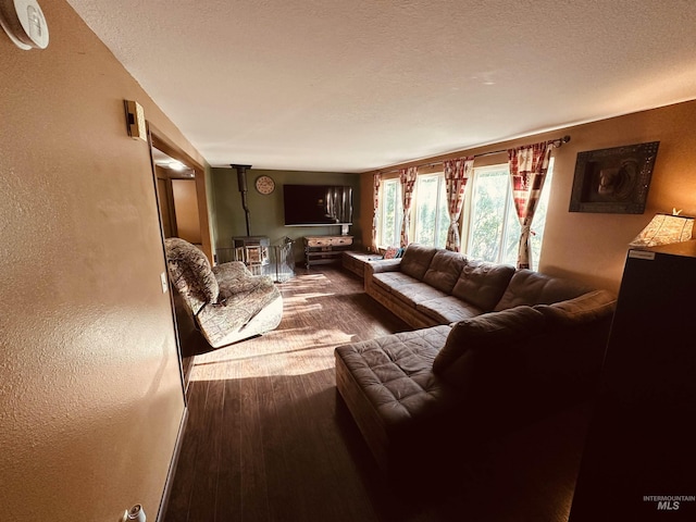 245 W 3rd St, Huntington, OR 97907 - living room with a textured wall and a textured ceiling