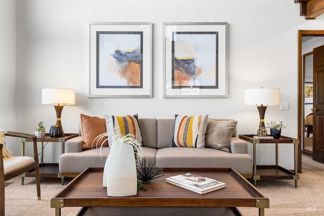 view of carpeted living room