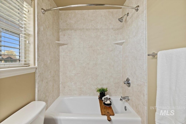 full bath with toilet and  shower combination