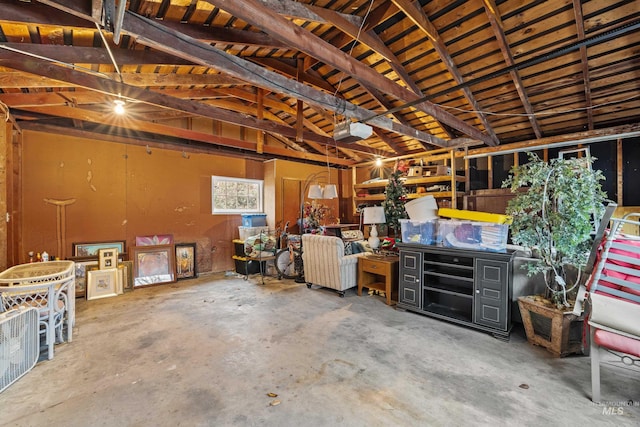 interior space featuring a garage door opener