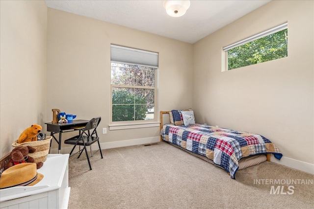 view of carpeted bedroom