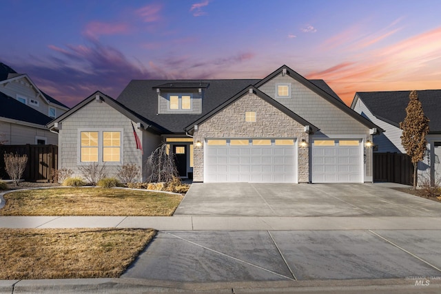 front of property featuring a garage