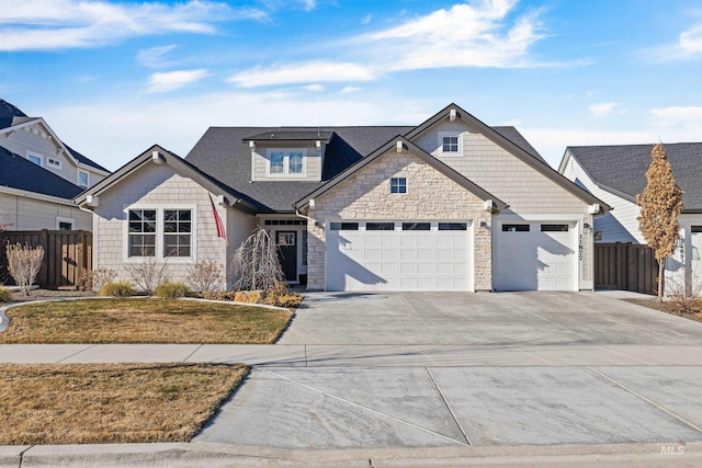 view of front facade featuring a garage