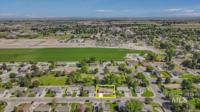 206 Diamond Dr, Kimberly, ID 83341 - aerial view of property's location with property parcel outlined and nearby suburban area
