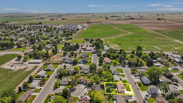 206 Diamond Dr, Kimberly, ID 83341 - overview of rural landscape with property boundaries highlighted and nearby suburban area