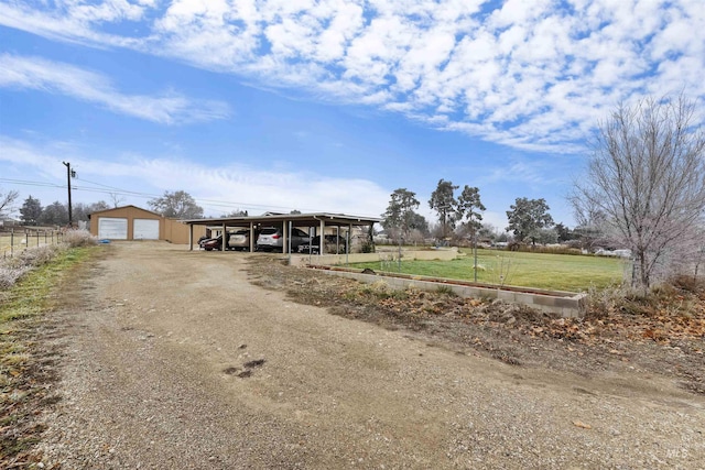 exterior space with a rural view