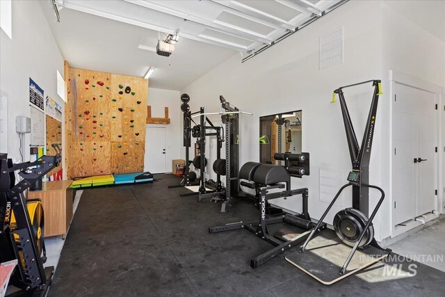 1889 W Winter Camp Ct, Boise, ID 83703 - workout room with a garage
