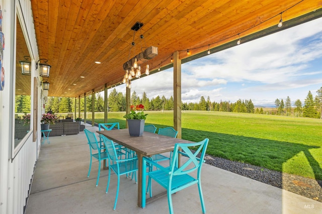 1400 Texas Ridge Rd, Deary, ID 83823 - view of patio featuring outdoor dining area and an outdoor hangout area