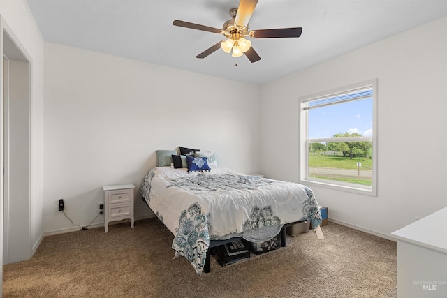 12798 King Rd, Kendrick, ID 83537 - bedroom featuring carpet, baseboards, and ceiling fan