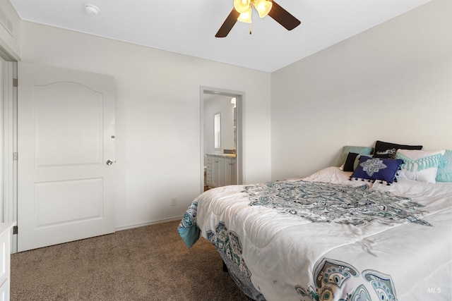 12798 King Rd, Kendrick, ID 83537 - bedroom featuring carpet floors, ensuite bathroom, a ceiling fan, and baseboards