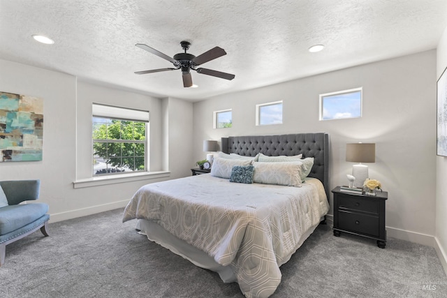 18277 N Streams Edge Way, Boise, ID 83714 - carpeted bedroom featuring baseboards, ceiling fan, recessed lighting, and a textured ceiling