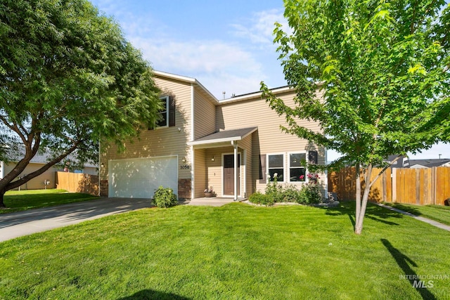 1056 S Hebgon Lake Ave, Middleton, ID 83644 - view of front facade with asphalt driveway and an attached garage