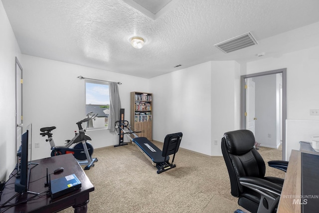 1056 S Hebgon Lake Ave, Middleton, ID 83644 - office with a textured ceiling and carpet floors
