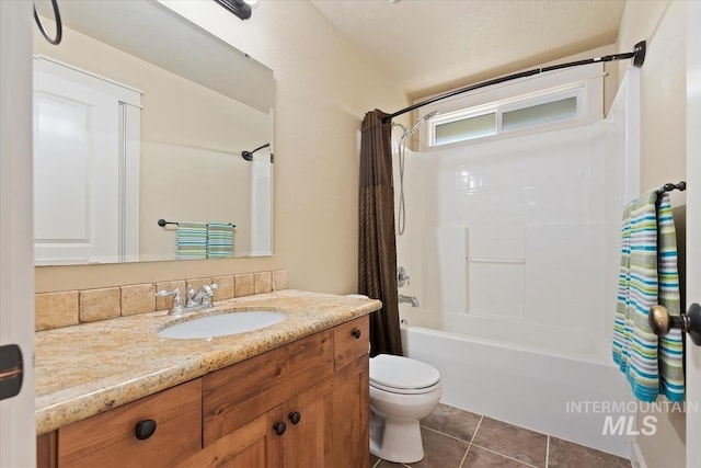 3052 N Christian Way, Meridian, ID 83646 - full bathroom featuring shower / tub combo, vanity, and tile patterned floors