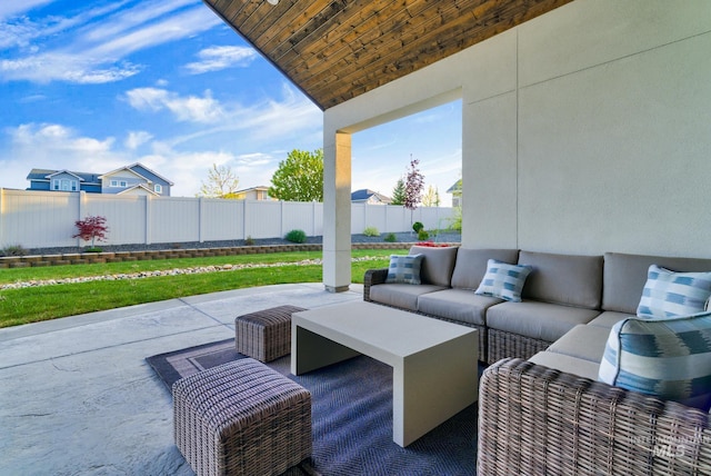11127 Lake Lowell Ave, Nampa, ID 83686 - view of patio featuring fence and an outdoor living space