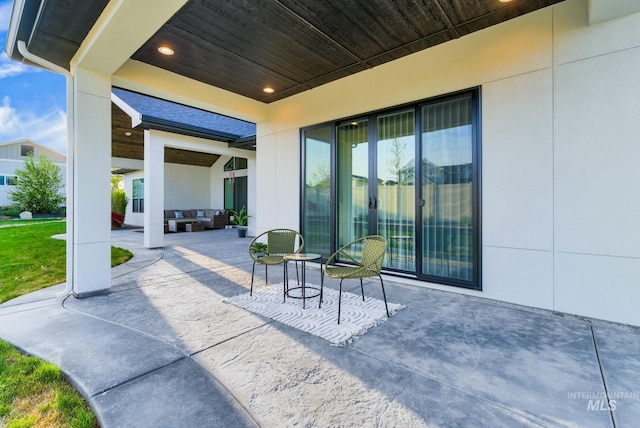 11127 Lake Lowell Ave, Nampa, ID 83686 - view of patio featuring an outdoor hangout area
