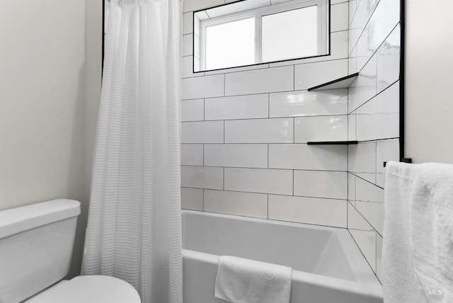 11127 Lake Lowell Ave, Nampa, ID 83686 - bathroom with toilet and shower / bath combination with curtain