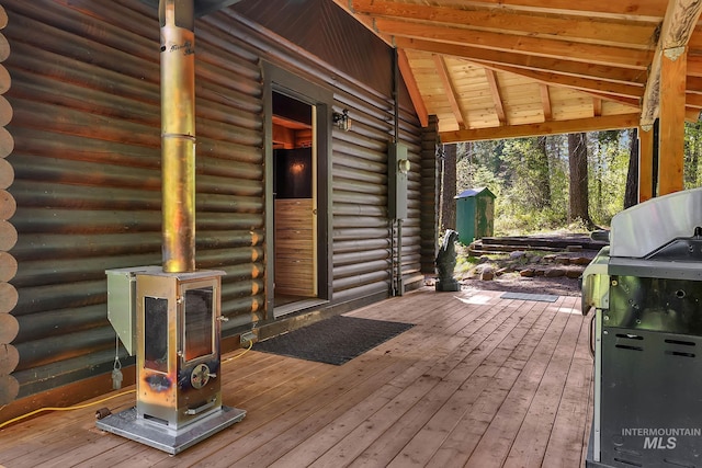 1221 Fox Rd, Cascade, ID 83611 - wooden deck with area for grilling