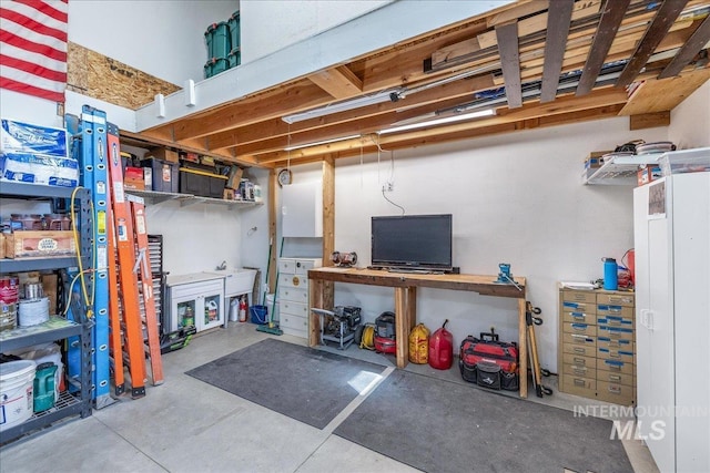 11954 W Meadowfalls Dr, Star, ID 83669 - unfinished below grade area featuring a workshop area