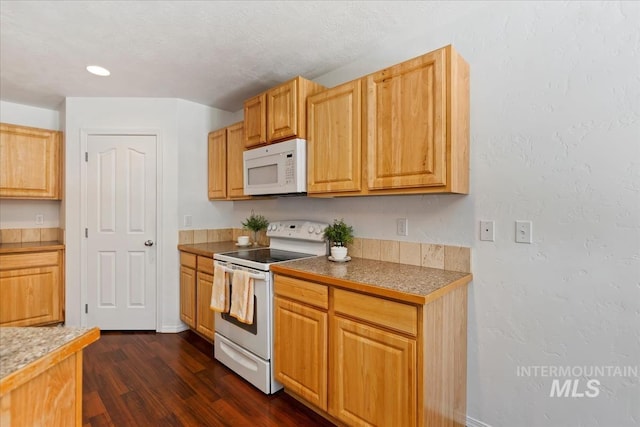 4456 N Weston Ave, Meridian, ID 83646 - kitchen with white appliances and dark wood-style floors