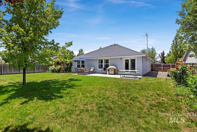 4456 N Weston Ave, Meridian, ID 83646 - back of property featuring a patio area and french doors