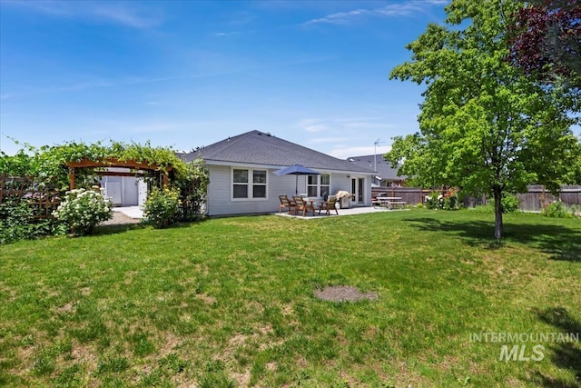 4456 N Weston Ave, Meridian, ID 83646 - back of house with a pergola and a patio area