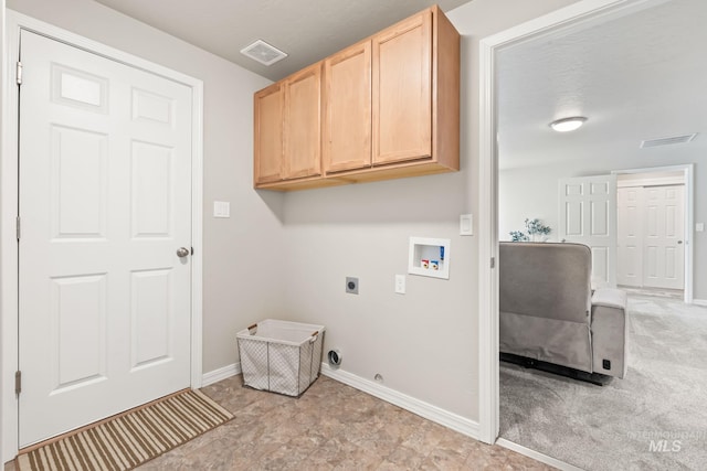 2155 N Fairmeadow Dr, Boise, ID 83704 - laundry room with washer hookup, hookup for an electric dryer, cabinet space, and baseboards