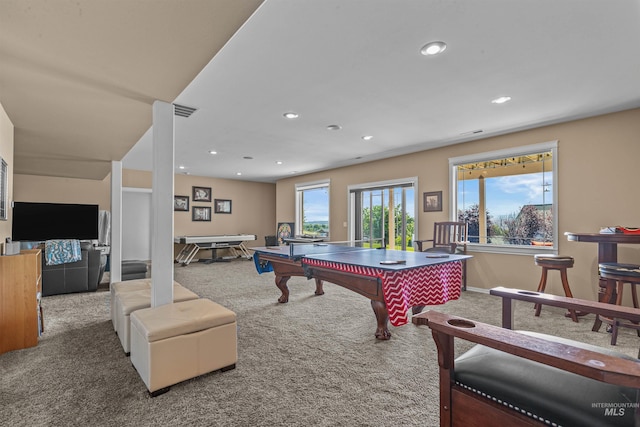 2570 Reservoir Rd, Clarkston, WA 99403 - recreation room featuring carpet, recessed lighting, and baseboards