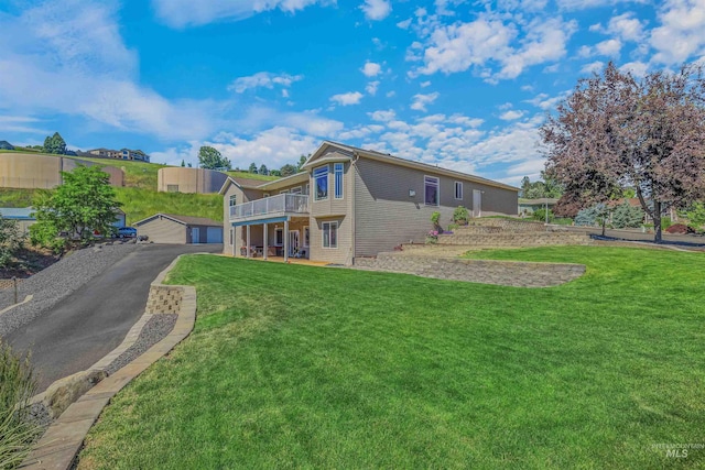 2570 Reservoir Rd, Clarkston, WA 99403 - rear view of house featuring a yard and a wooden deck