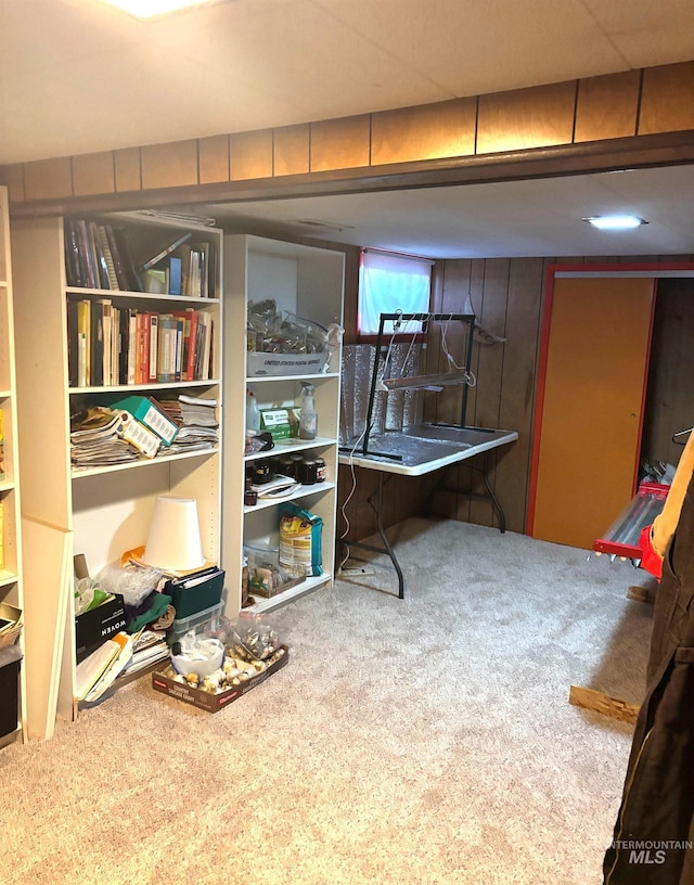 view of storage area