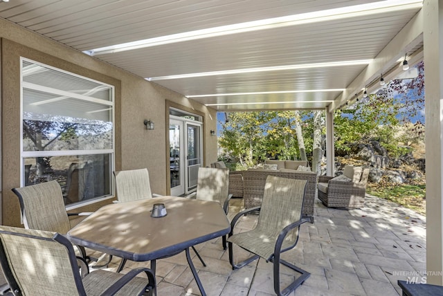 3408 Ridgeline Dr, Kimberly, ID 83341 - view of patio / terrace with outdoor dining space and french doors