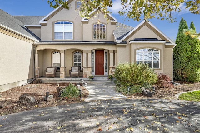 3408 Ridgeline Dr, Kimberly, ID 83341 - view of front facade featuring stucco siding and a porch