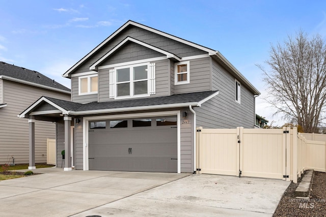 craftsman-style home featuring a garage