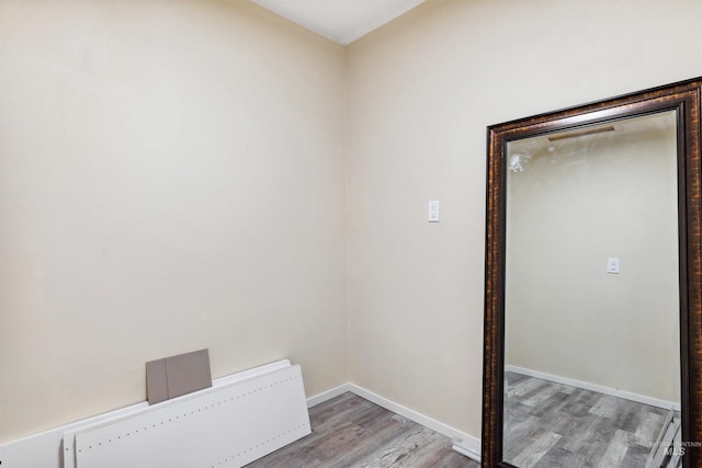 empty room with light wood-type flooring