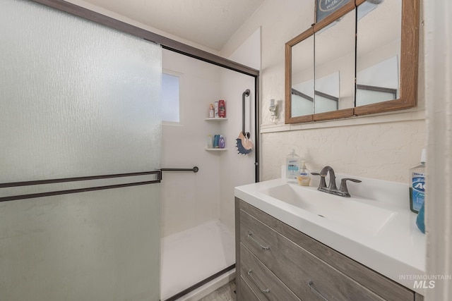 538 N 6th St, Payette, ID 83661 - bathroom with vanity and a stall shower