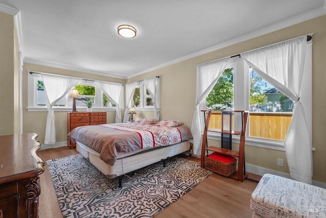 1924 Cleveland Blvd, Caldwell, ID 83605 - bedroom featuring multiple windows, wood finished floors, and ornamental molding