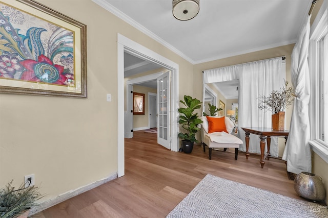 1924 Cleveland Blvd, Caldwell, ID 83605 - living area with wood finished floors, crown molding, and plenty of natural light
