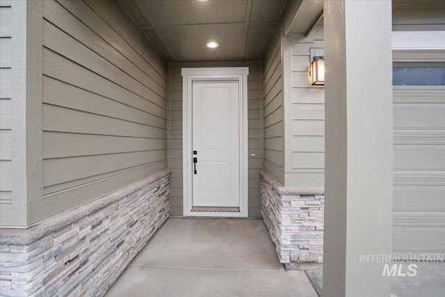 5801 W Escalante, Eagle, ID 83616 - property entrance with stone siding