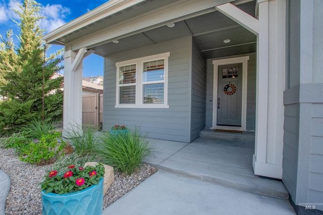 2649 E Mardia St, Meridian, ID 83642 - doorway to property featuring a porch