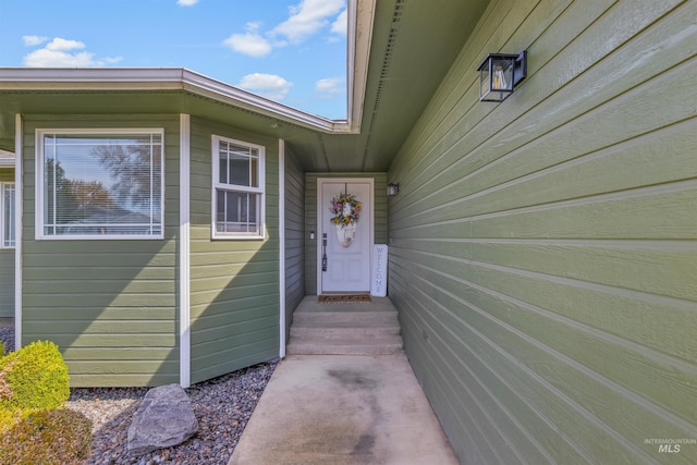 view of doorway to property