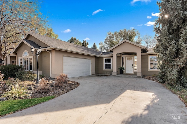 ranch-style house with a garage