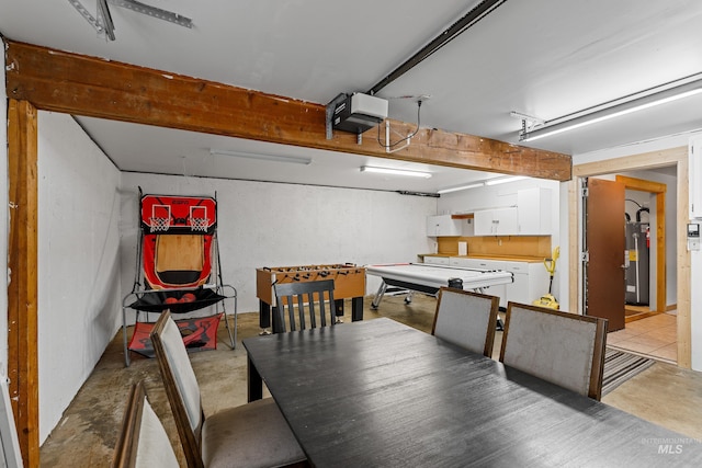 305 Gabi Ln, Mccall, ID 83638 - dining area featuring water heater and concrete flooring